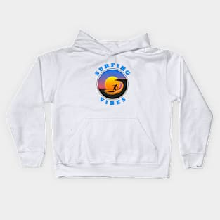 Surfing Vibes - Sun - surfer Kids Hoodie